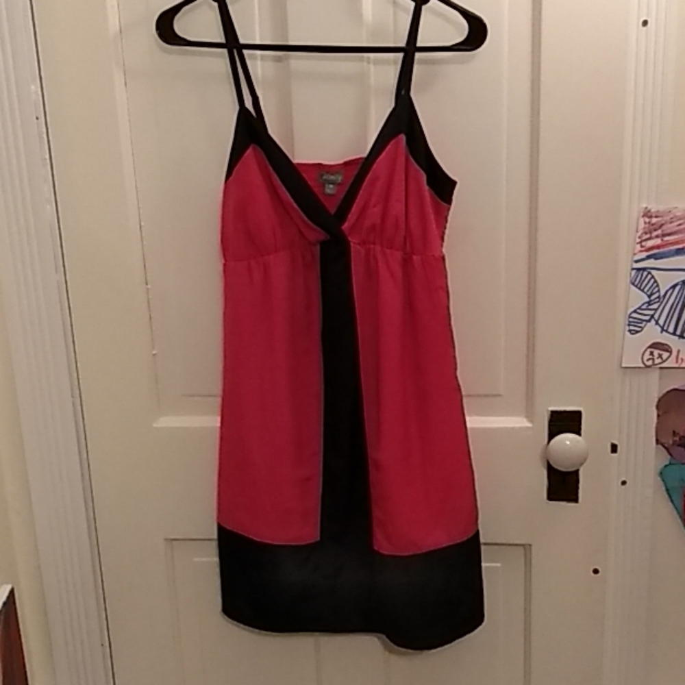 Pink and Black Mini Dress